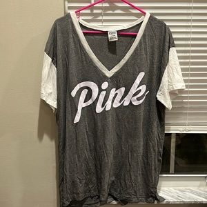 USED Victoria Secret Pink Oversized Shirt Size Large